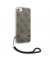 Guess GUOHCI8H4STW iPhone SE 2022 / SE 2020 / 7/ 8 brown/brown hardcase 4G Print Strap