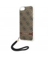 Guess GUOHCI8H4STW iPhone SE 2022 / SE 2020 / 7/ 8 brown/brown hardcase 4G Print Strap