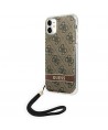 Guess GUOHCN61H4STW iPhone 11 brown/brown hardcase 4G Print Strap