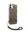 Guess GUOHCN61H4STW iPhone 11 brown/brown hardcase 4G Print Strap