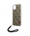 Guess GUOHCN61H4STW iPhone 11 brown/brown hardcase 4G Print Strap