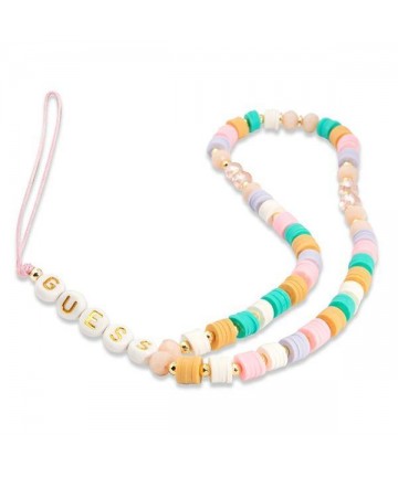 Guess pendant GUSTFLWP Phone Strap pink/pink Heishi Beads