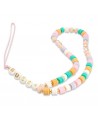 Guess pendant GUSTFLWP Phone Strap pink/pink Heishi Beads