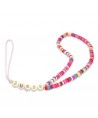 Guess pendant GUSTGMPP Phone Strap multicolor pink/multicolor pink Heishi Beads