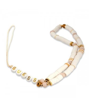 Guess pendant GUSTPEAW Phone Strap white/white Heishi Beads