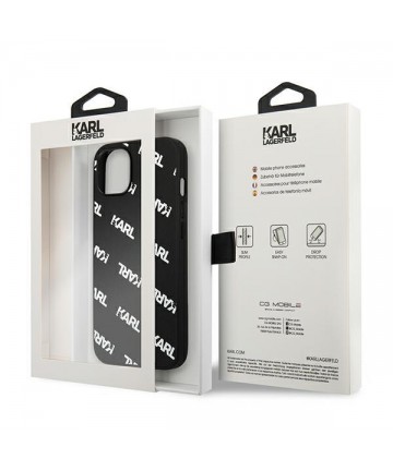 Karl Lagerfeld Allover Case for iPhone 13 mini - Black