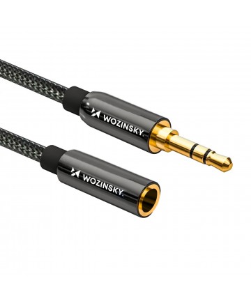 Wozinsky mini jack extension cable (female-male) AUX extension cable 3 m black