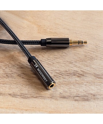 Wozinsky mini jack extension cable (female-male) AUX extension cable 3 m black