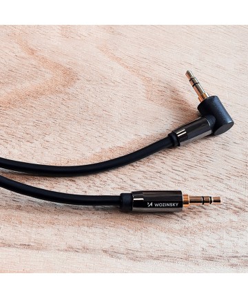 Wozinsky AUX Cable Angled (Male-Male) Mini Jack Cable 1.5m Black