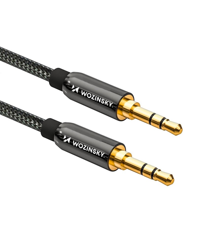 Wozinsky universal mini jack cable 2x AUX cable 1.5 m black
