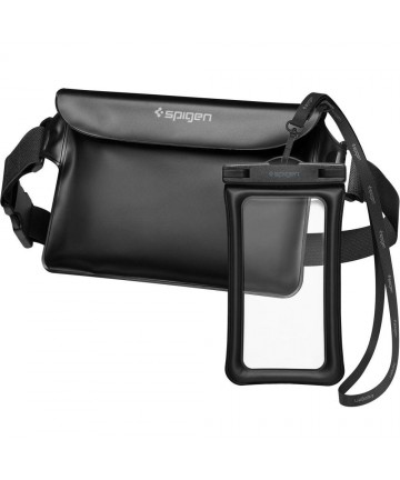 Spigen Aqua Shield A621 Waterproof Hip Bag + Floating Case - Black