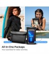Spigen Aqua Shield A621 Waterproof Hip Bag + Floating Case - Black