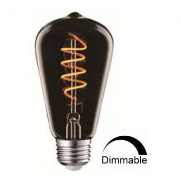 Λάμπα Ε27 γλόμπος ST64 LED art line Filament smoky Universe 4W Dimmable
