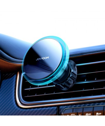 Joyroom car phone holder with 15W Qi inductive charger (MagSafe compatible) for air vent, silver (JR-ZS291)