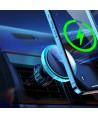 Joyroom car phone holder with 15W Qi inductive charger (MagSafe compatible) for air vent, silver (JR-ZS291)
