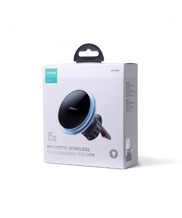 Joyroom car phone holder with 15W Qi inductive charger (MagSafe compatible) for air vent, silver (JR-ZS291)