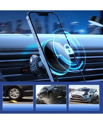 Joyroom car phone holder with 15W Qi inductive charger (MagSafe compatible) for air vent, silver (JR-ZS291)