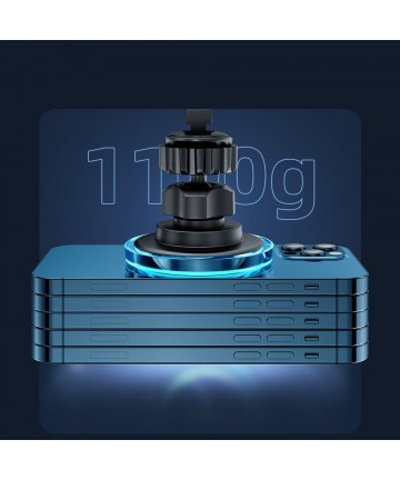 Joyroom car phone holder with 15W Qi inductive charger (MagSafe compatible) for air vent, silver (JR-ZS291)