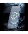 Joyroom car phone holder with 15W Qi inductive charger (MagSafe compatible) for air vent, silver (JR-ZS291)