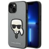 Karl Lagerfeld Saffiano Karl's Head Patch case for iPhone 14 - silver