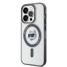 Karl Lagerfeld IML Choupette's Head MagSafe case for iPhone 15 Pro - transparent