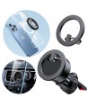 Joyroom kit multifunctional magnetic car holder ring phone support black (JR-ZS294)