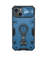 Nillkin CamShield Armor Pro Case iPhone 14 Plus armored cover with camera cover ring stand blue