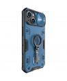 Nillkin CamShield Armor Pro Case iPhone 14 Plus armored cover with camera cover ring stand blue