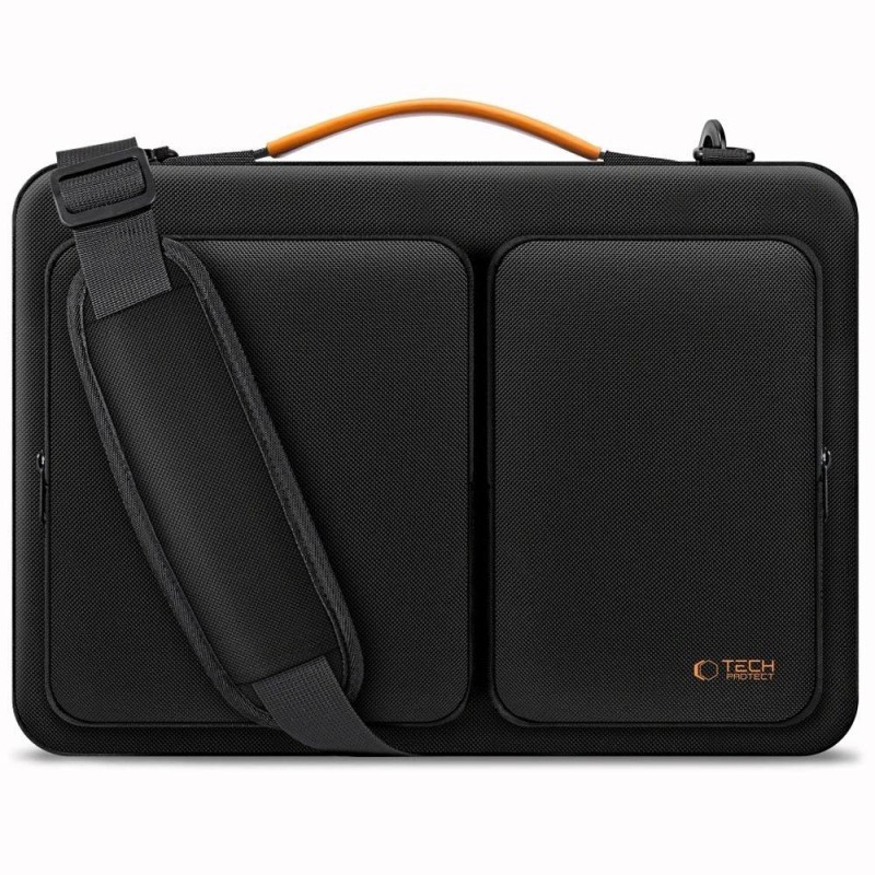 Tech-Protect Defender Bag for Laptop 13-14 - Black and Orange