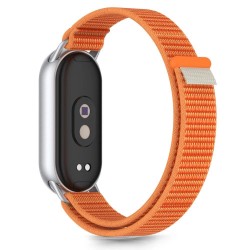 Tech-Protect Nylon Pro Strap for Xiaomi Smart Band 8 / 9 / 10 / NFC - Orange-Gray