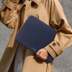 Tech-Protect Fleece Laptop Bag 15-16 - Navy Blue