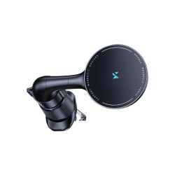Wozinsky WCT5-6S4Y Car Holder with Qi/MagSafe 15W Inductive Charger for Air Vent - Black