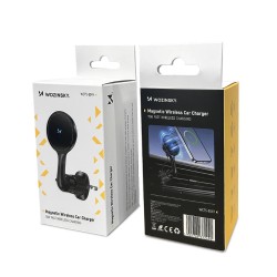 Wozinsky WCT5-6S4Y Car Holder with Qi/MagSafe 15W Inductive Charger for Air Vent - Black