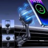 Wozinsky WCT5-6S4Y Car Holder with Qi/MagSafe 15W Inductive Charger for Air Vent - Black