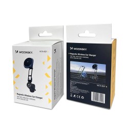 Wozinsky WCT5-6S2Y Car Holder with Qi/MagSafe 15W Wireless Charger and Air Vent Fan - Black
