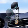 Wozinsky WCT5-6S2Y Car Holder with Qi/MagSafe 15W Wireless Charger and Air Vent Fan - Black