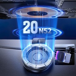 Wozinsky WCZ2Y2S Magnetic Car Holder with 15W MagSafe Inductive Charger for Car Cockpit - Black