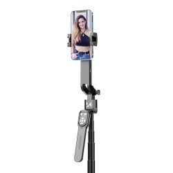 Wozinsky WST-360YS Selfie Stick with Tripod Function with 360° AI Auto Face Tracking Gesture Control - Black
