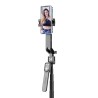 Wozinsky WST-360YS Selfie Stick with Tripod Function with 360° AI Auto Face Tracking Gesture Control - Black
