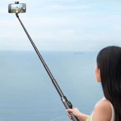 Selfie stick Wozinsky WRZP1 with automatically extendable legs, tripod function, 1.7m - black