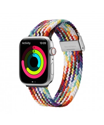 Dux Ducis Strap (Mixture II Version) Apple Watch Ultra Strap, SE, 8, 7, 6, 5, 4, 3, 2, 1 (49, 45, 44, 42 mm) Braided Band Rainbow Bracelet