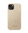 Guess Glitter Script Case for iPhone 14 Plus - Gold