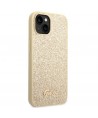 Guess Glitter Script Case for iPhone 14 Plus - Gold