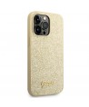 Guess Glitter Script Case for iPhone 14 Pro - Gold