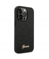 Guess Glitter Script Case for iPhone 14 Pro - Black
