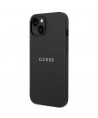 Guess Saffiano Strap Case for iPhone 14 Plus - Black