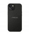 Guess Saffiano Strap Case for iPhone 14 Plus - Black
