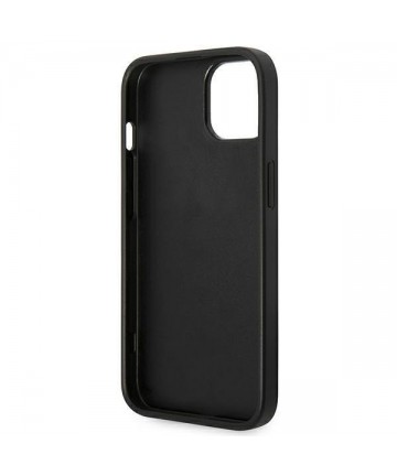 Guess Saffiano Strap Case for iPhone 14 Plus - Black