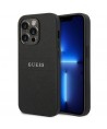 Guess Saffiano Strap Case for iPhone 14 Pro - Black