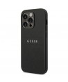 Guess Saffiano Strap Case for iPhone 14 Pro - Black